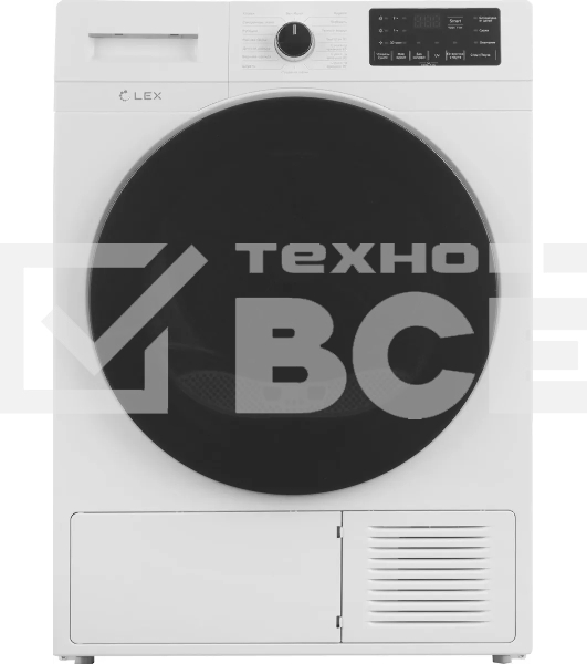 Сушильная машина LEX LDM10WD белый, 10 кг, сушка - конденсационная, программ - 16, 60 x 85 x 62 см