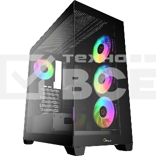 Компьютерный корпус Ocypus Gaммa C72 BK ARGB ATX / win / black / 4 ARGB fans / no PSU / Tempered Glass