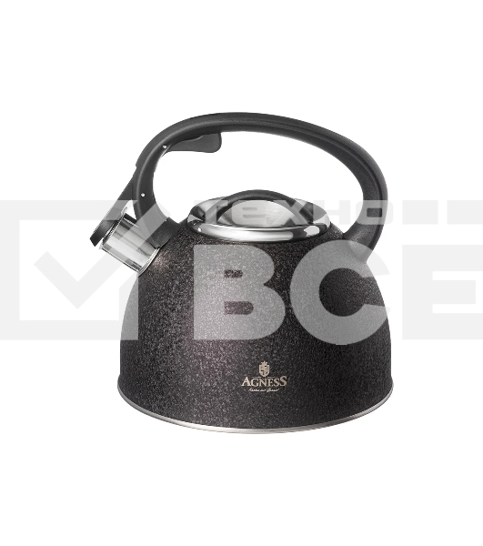 Чайник для плиты AGNESS 907-251 черный индуция 2,5 л