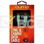 Кабель USB-A to Type-C, silica gel, 1м, 3A, 18W (gren), фото2