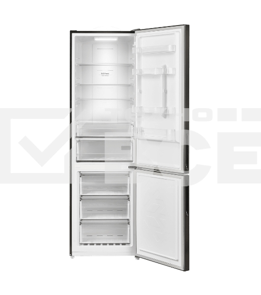 Холодильник Maunfeld MFF200NFSTSE серый двухкамерный 271/106л л морозилка снизу, No Frost