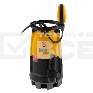 Дренажный насос Denzel DP-600S для чистой и грязной воды, 600 Вт, напор 7 м, 13000 л/ч