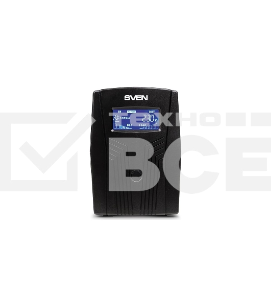 Источник бесперебойного питания SVEN Pro 650 650VA/390W LCD, USB, RJ-45 (2 EURO)