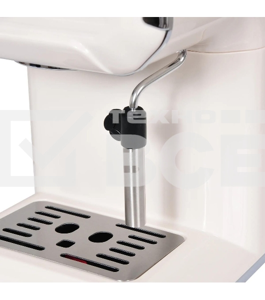 Кофеварка рожковая Hyundai HEM-5300 бежевый/серебристый, исп. кофе - молотый, 1.5 л, 850 Вт, 20 бар