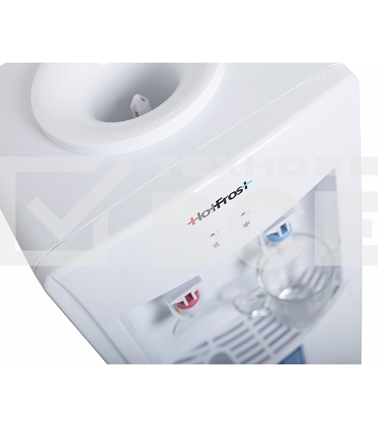 Кулер для воды Hotfrost V118E, верхняя загрузка, нагрев 90 °С, охлаждение 15 °С, белый