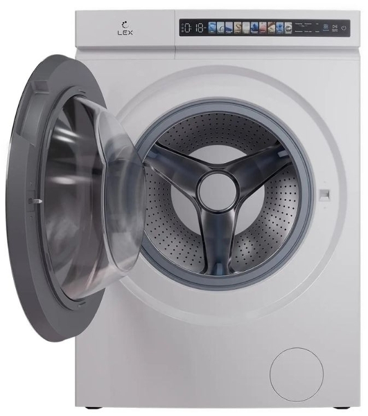 Стирально-сушильная машина LEX LWM 10612 WHID MAGNA белый, загрузка фронтальная 10 кг, 1200 об/мин., класс: A+++