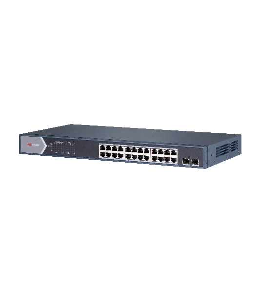 Коммутатор Hikvision DS-3E0526P-E/M, 24×1 Гбит/с PoE+ + 2×1 Гбит/с SFP, неуправляемый