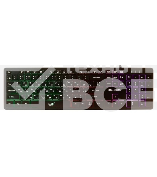 Клавиатура Dialog Gan-Kata KGK-17U BLACK - игровая с RGB-подсветкой, USB, черная