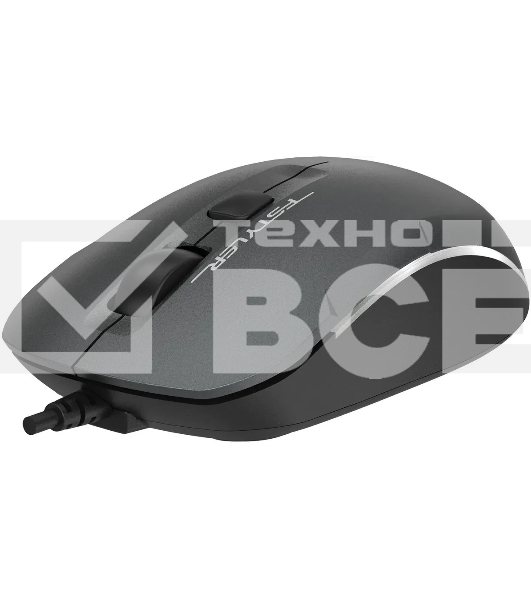 Мышь проводная A4Tech Fstyler FM26 серый/черный, 1600 dpi, USB, кнопки - 4