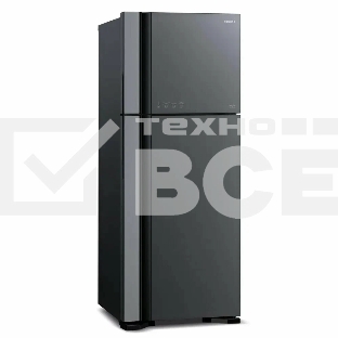 Холодильник Hitachi HRTN7489DF GGRCS серый стекло двухкамерный инвертер 345/105л морозилка сверху