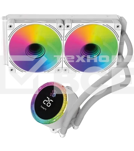 Система водяного охлаждения Bloody BD-LC240ARGB2 ARGB Soc-AM5/AM4/1200/1700/1851 черный 4-pin 22-35dB Al+Cu LCD 260W 1100gr Ret (BD-LC240ARGB2-BK)