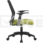 Кресло компьютерное Cactus CS-MC222-BKGN черный, сиденье салатовый, сетка/ткань, низк.спин. крестов. пластик, пластик черный, фото3