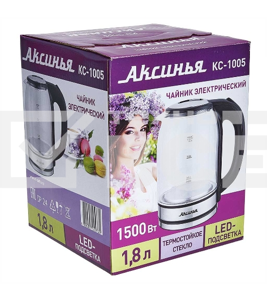 Чайник электрический АКСИНЬЯ КС-1005 черный