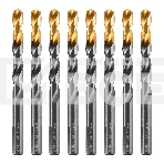 Сверло по металлу Denzel 10 мм, HSS-Tin, Golden Tip, 8 шт., фото 1