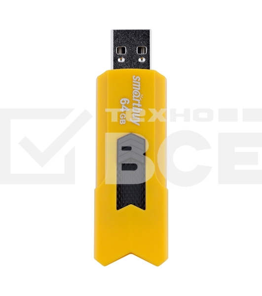 Флешка USB R/W Flash USB 2.0 Flash Drive 64Gb Smartbuy STREAM Yellow (SB64GbST-Y)