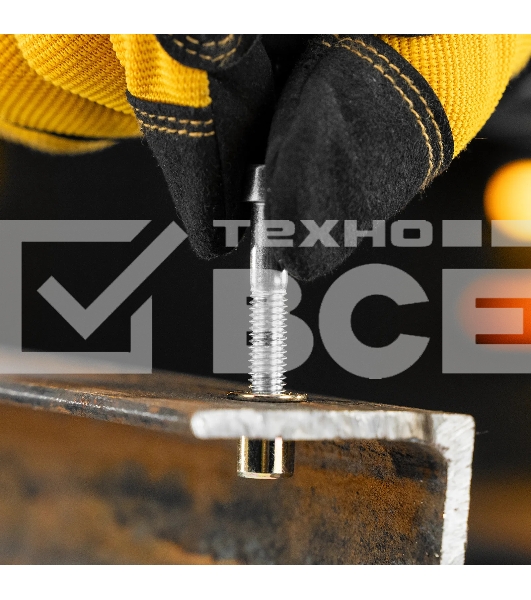 Заклепки резьбовые Denzel стальные, оцинкованные, М6, пластиковый кейс, 70 шт.