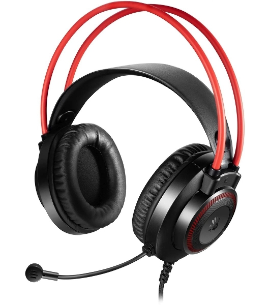 Гарнитура Bloody G200 чёрный-красный, проводная, 3.5 мм, подсветка