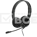 Гарнитура проводная с микрофоном A4Tech HU-10 черный 2м накладные USB оголовье, фото 1