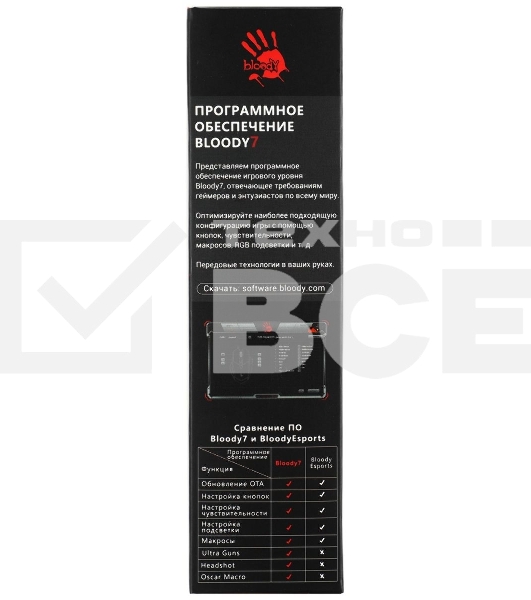 Мышь проводная A4Tech Bloody A90 черный, 6200 dpi, USB, кнопки - 8