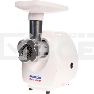 Мясорубка электрическая Аксион М25.01 белый, 1500 Вт, 1.7 кг/мин, защита от перегрузки, насадки - 3