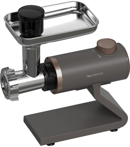 Мясорубка электрическая Topdevice TDMG100 капучиновый, 2000 Вт, 3 кг/мин, реверс, насадки - 7