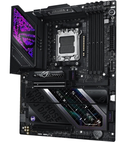 Материнская плата ASUS ROG STRIX X870E-E GAMING WIFI7 NEO, AM5, AMD X870E, 4xDDR5, 4xSATA, 5xM.2, 1xPCIe 5.0 x16, 1xPCIe 4.0 x16, 1xHDMI, 1x5Gb LAN, Wi-Fi 7, Bluetooth 5.4, 2xUSB-C 40Gbps (USB4 / Gen3x2), 2xUSB-C 10Gbps, 9xUSB-A 10Gbps, 2x3.5 мм, 7.1, ATX