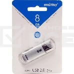Флеш диск 8Gb USB Drive <USB2.0> Smartbuy V-Cut Silver (SB8GBVC-S), фото2