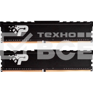 Оперативная память Patriot Signature Premium, DDR4, 32GB (2x16 GB), 3200 MHz, CL22, радиатор, чёрный