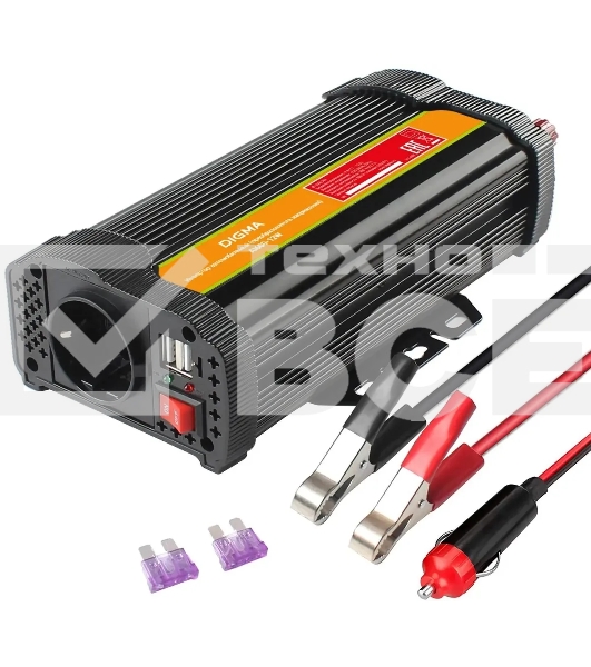 Автоинвертор Digma AI600-12W 600Вт