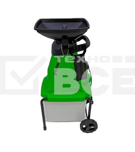 Измельчитель садовый электрический GreenWorks GW-2800SD, 220 В, 2800 Вт с контейнером (2208007)