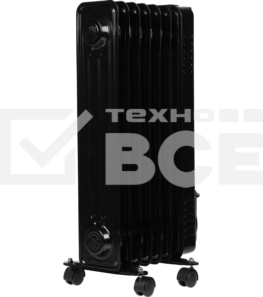 Масляный обогреватель Centek CT-6200 (7 секций) черный, 700/1000/1500Вт, 3 режима, механический термостат