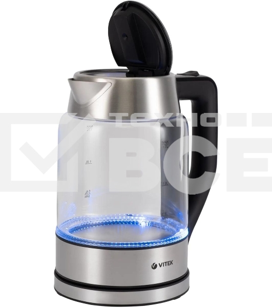 Чайник электрический Vitek VT-7043 1.7л. 2200Вт разноцветный корпус: стекло