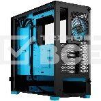 Компьютерный корпус без блока питания Fractal Design Pop Air RGb Cyan Core TG Clear Tint, Midi-Tower, 3x120мм RGb, 2xUSB-A 3.2 ATX, mATX, mITX черный/циан, фото14
