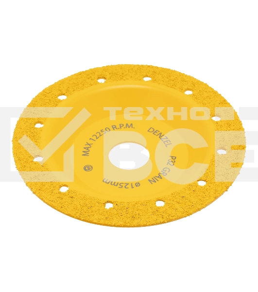 Чашка твердосплавная зачистная Denzel 125 мм, плоская, мелкое зерно #32