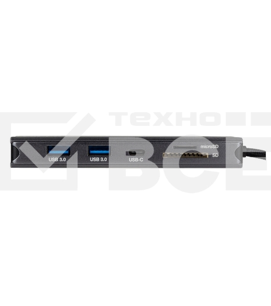 Док-станция HIPER Docking station USB-C HUB 11in1 (1*USB-C 100W PD, 1*HDMI 4K@60Hz, 2*DP 4K@60Hz, 2*USB-A 3.0 (5Gbps data), 1*USB-C 3.0 (5Gbps data), 1*microSD, 1*SD, 1*3.5mm audio, 1*RJ45 Gb)
