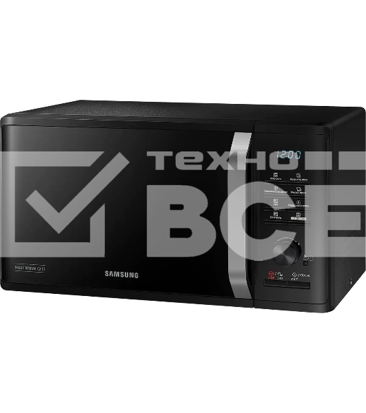 Микроволновая печь Samsung MG23K3575AK черный, 23 л, 800 Вт, переключатели - поворотный механизм/кнопки