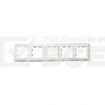 Рамка 5-местная IEK BRITE РУ-5-Бр DECOR 3D-форма белый, фото5