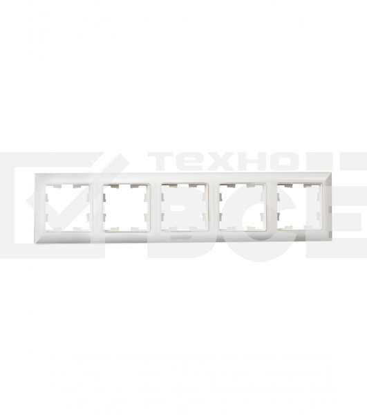 Рамка 5-местная IEK BRITE РУ-5-Бр DECOR 3D-форма белый