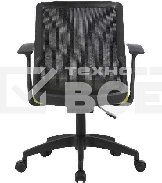 Кресло компьютерное Cactus CS-MC222-BKGN черный, сиденье салатовый, сетка/ткань, низк.спин. крестов. пластик, пластик черный