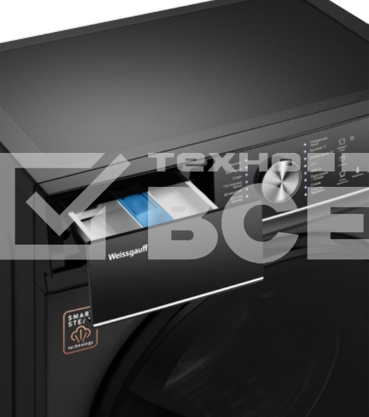Стиральная машина Weissgauff WM 4106 D Black Edition черный, загрузка фронтальная 6 кг, 1000 об/мин, класс: А