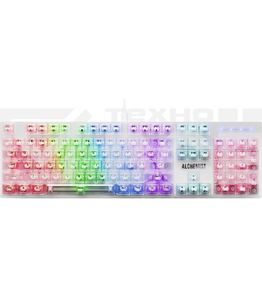Механическая клавиатура Defender Alchemist GK-000 RU,прозрач,104кн+FN,радуж,1.5м_1
