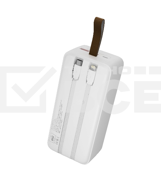 Портативный аккумулятор MORE CHOICE (4620202552846) PB59-40 40000mAh 1USB+1Type-C+1micro USB 3.0A 22.5W PD20WP, белый