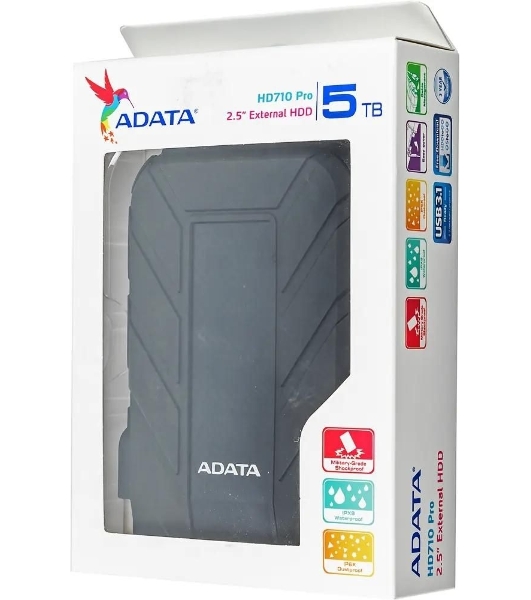 Внешний HDD 2.5' ADATA HD710P, 5TB, USB 3.2 Gen 1 Type-A, 5400 rpm, черный