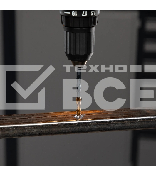 Набор сверл по металлу Denzel 2-3-4-5-6-8 мм, HSS-Tin, Golden Tip, 6 шт