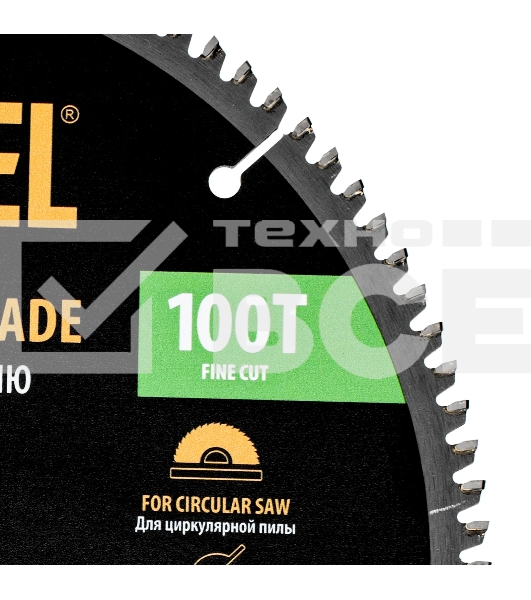 Пильный диск по алюминию Denzel ф255 х 30 мм, 100 зубьев