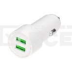 Автомобильное зарядное устройство Maxvi CCM-PS242 белый 2.4A 12W, 2xUSB, фото 1