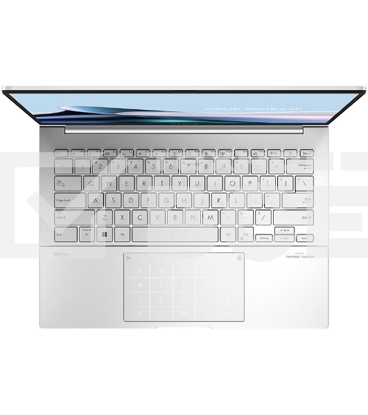 Ноутбук Asus Zenbook 14 UX3405CA-PP477 Core Ultra 9 285H 32Gb SSD512Gb Intel Arc 14' OLED FHD+ (1920x1200) без ОС silver WiFi BT Cam Bag (90NB14W2-M00N00)