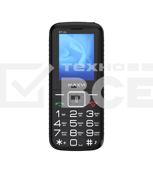 Телефон Maxvi RT-04 black + док-станция