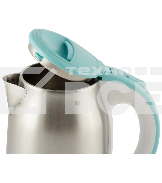 Чайник Energy E-202 (1.8 л, диск) стальной бело-голубой