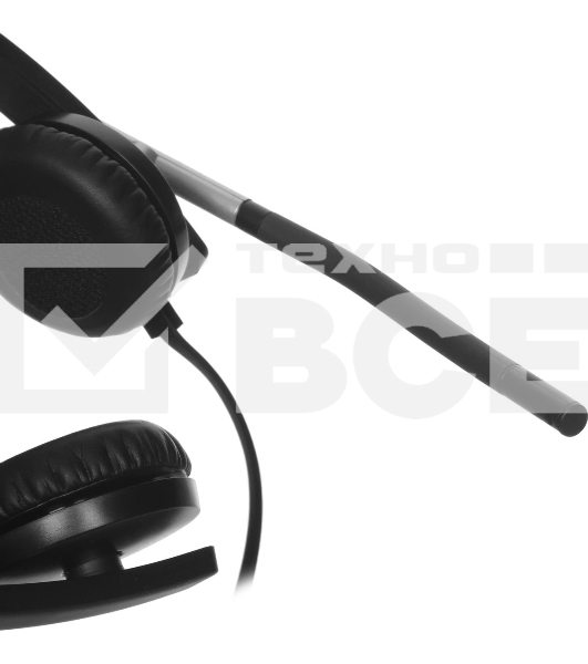 Гарнитура проводная с микрофоном Logitech H650E черный 1.1м 981-000519